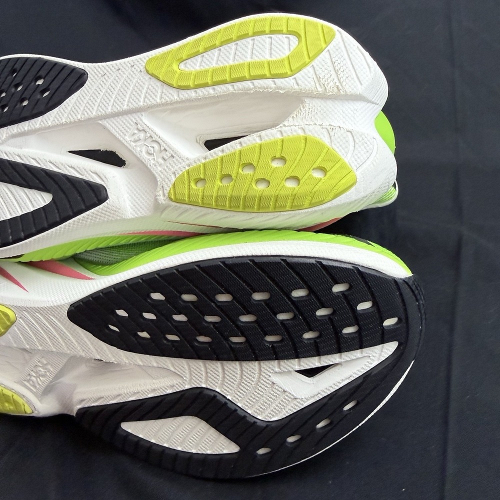Hoka Mach X 3 Womens Size 10 B Running Shoes White Neon Lemon 1168721 WNL - Picture 9 of 10